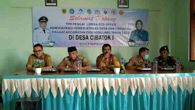 Babinsa Desa Cibatok-1 Menghadiri perlombaan ECO OFFICE Administrasi Desa Cibatok 1 tingkat Kec.Cibungbulang.