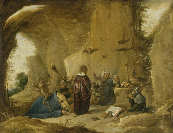 The Temptation of St. Anthony by David Teniers the Younger, Macabre Art, Macabre Paintings, Horror Paintings, Freak Art, Freak Paintings, Horror Picture, Terror Pictures