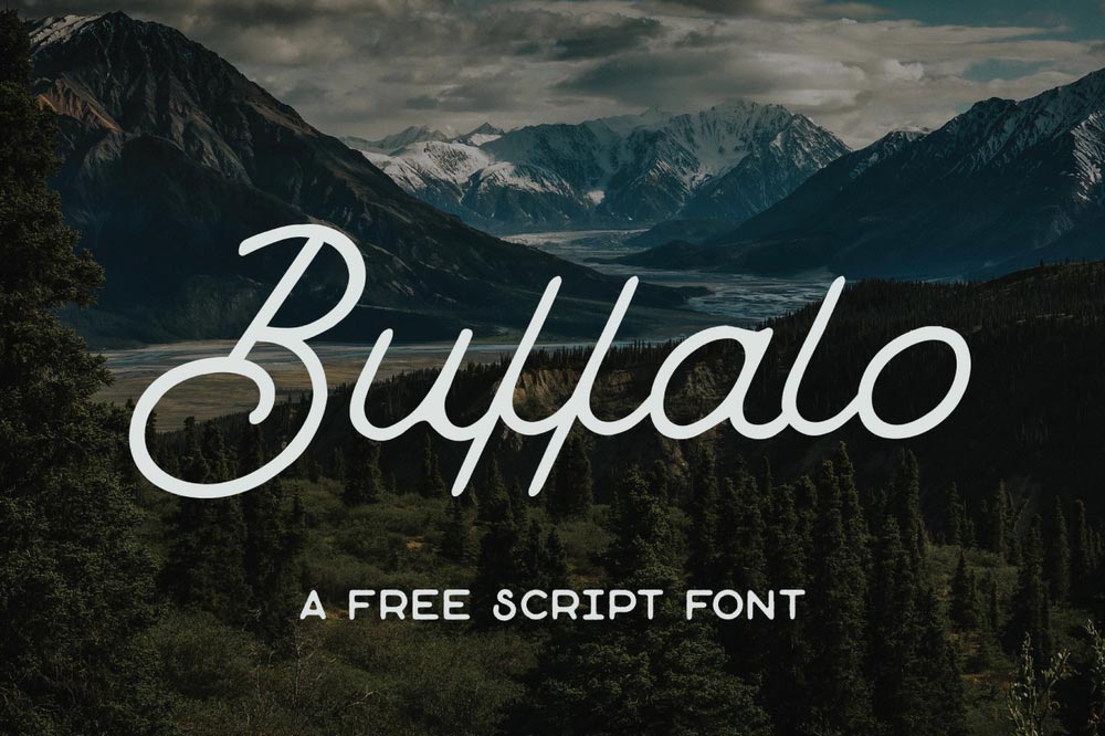Font gratis terbaru - Buffalo Scrift