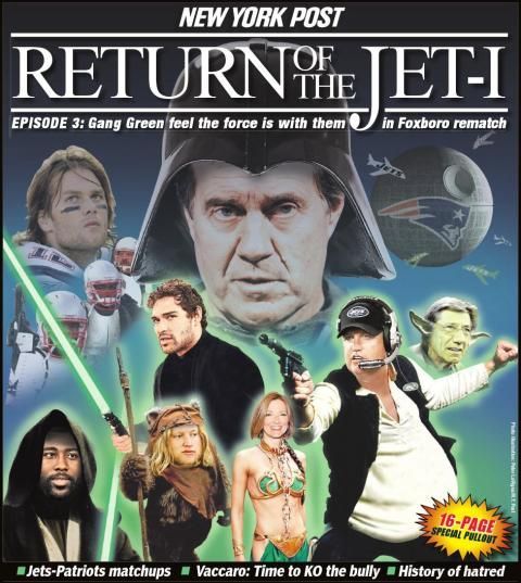  this weekends Jets vs Patriots playoff matchup and it uses a Star Wars: 