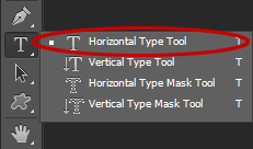 Icon Horizontal Type Tool.