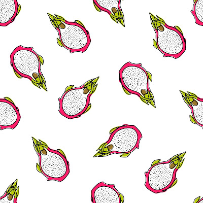 Pencil Sketch and Free Cartoon Images of Dragon Fruit