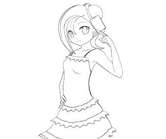 #7 Kotori Mizuki Coloring Page