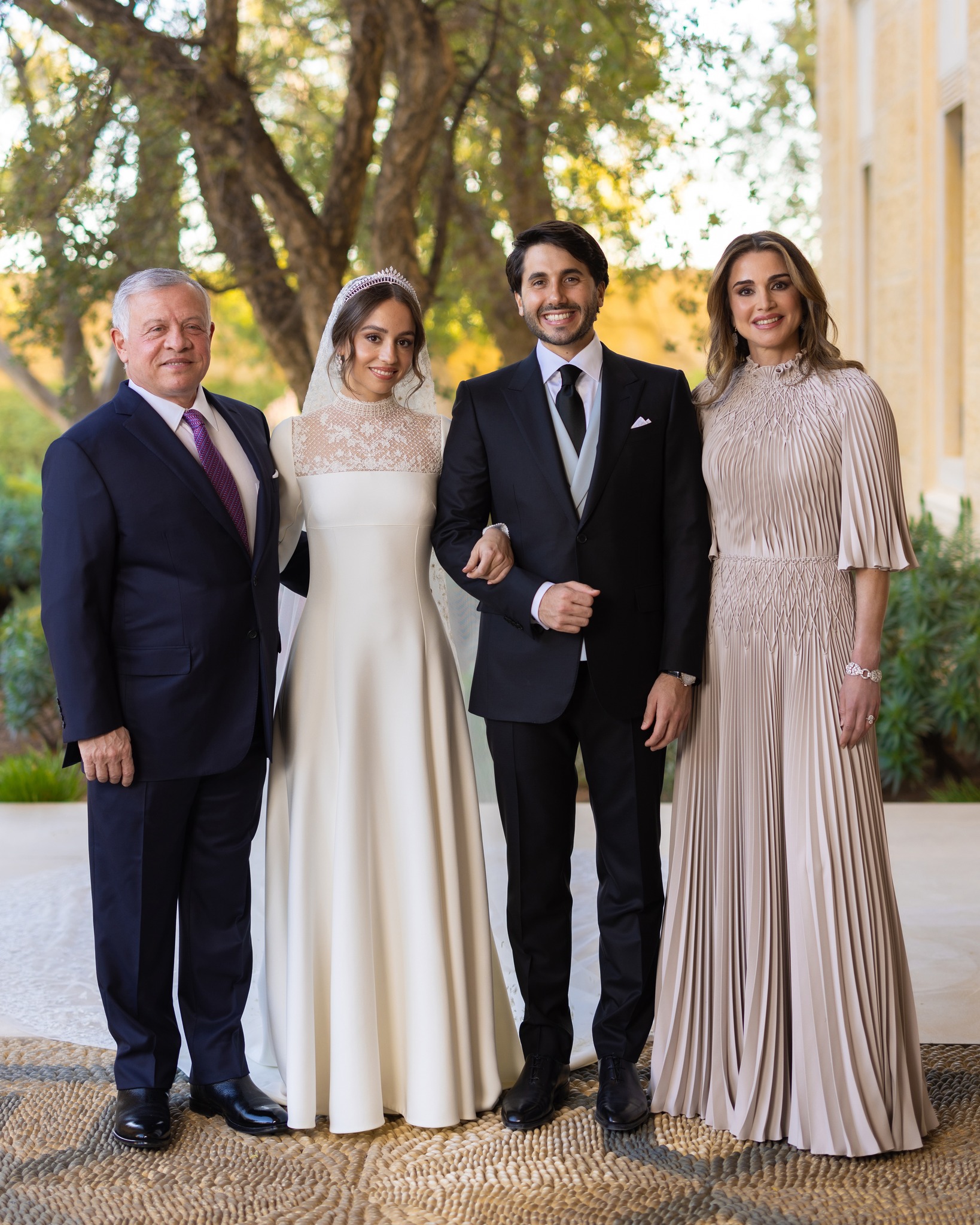 The wedding was hosted at the official residence of King and Queen Beit Al Jordan Palace and was attended by close 150 family, friends and relatives.