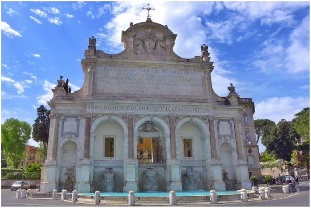 Fontana dell’Acqua Paola en el Gianicolo en Roma