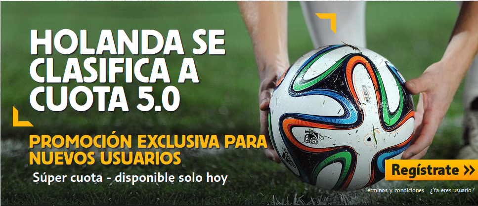 Betfair supercuota Holanda se clasifica cuartos cuota 5 mundial 2014