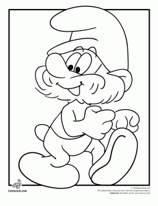 Papa Smurf Coloring Pages 