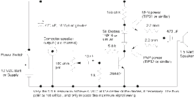 Simple Computer Audio Booster Circuit Diagram