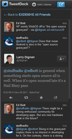 New TweetDeck tweet conversation