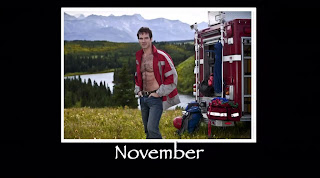 Mr. November Shirtless on 12 Men of Christmas