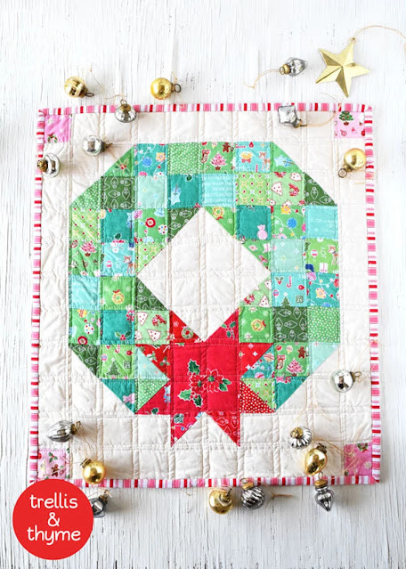 Merry Wreath Mini Quilt