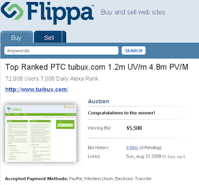 flippa tuibux auction