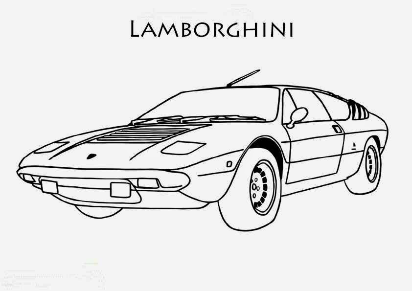 Coloriage De Voiture De Course Lamborghini Coloriage Voiture