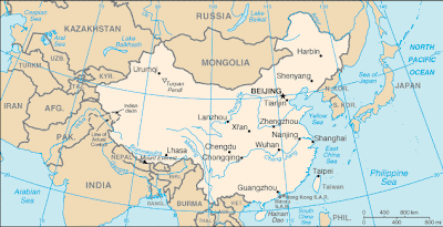 China Map Regional Political