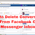 How to Delete Conversations On Facebook