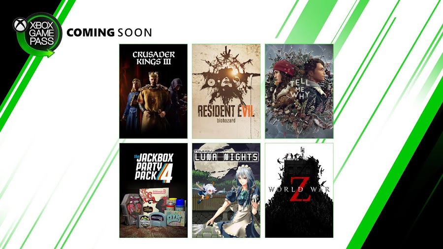 xbox game pass 2020 crusader kings 3 resident evil 7 biohazard tell me why: chapter 2 jackbox party pack 4 touhou luna nights world war z xb1