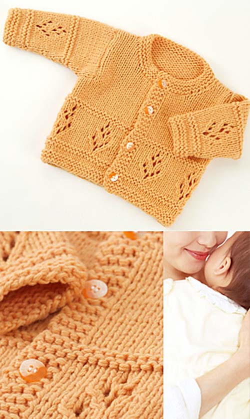 Cashmere Baby Cardigan - Free Knitting Pattern 