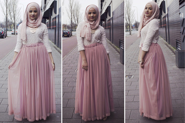 Fashion Hijab Makin Imut dengan Rok Tutu