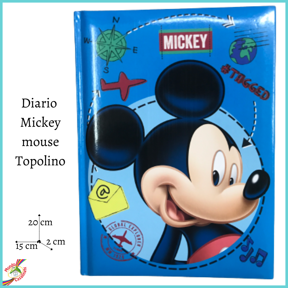 Diario diari scuola bambino 2023 2024 agenda segreto disney scolastico  topolino