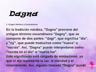 significado del nombre Dagna