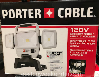 Get more done by brightening up your workspace with the Porter Cable Portable Corded LED Work Light