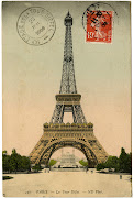 Vintage ImageEiffel Tower Photo and Postmark (eiffeltowervintage graphicsfairy)