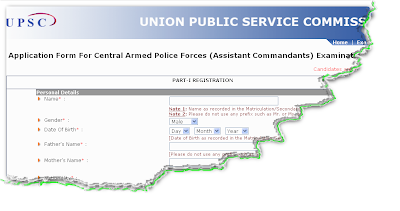 CPF AC Exam 2012 Online Form