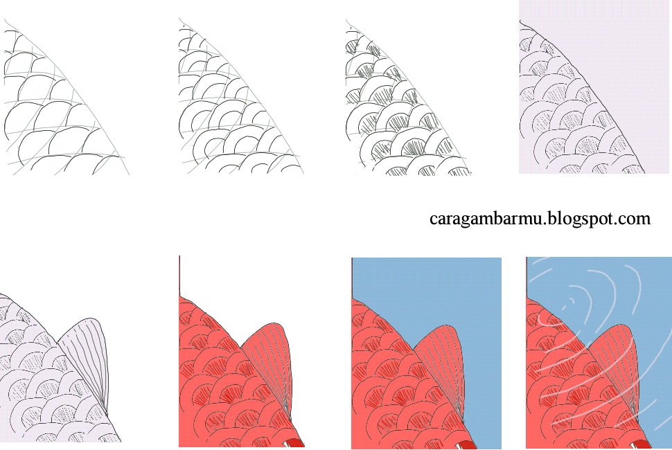  Cara dan Teknik Menggambar untuk Pemula cara menggambar ikan 