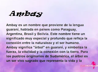 significado del nombre Ambay