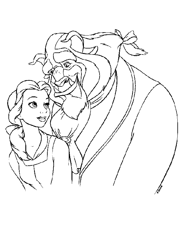 of beauty and the beast drawings of beauty and the beast coloring  title=