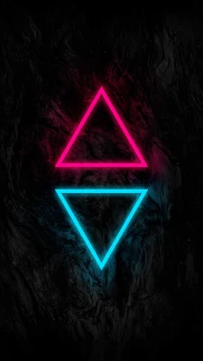 Neon Triangles iPhone Wallpaper