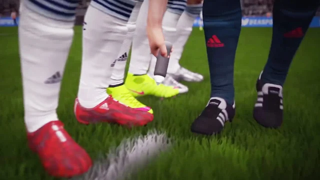 FIFA 16 árbitro marcando la barrera de la falta con el spray