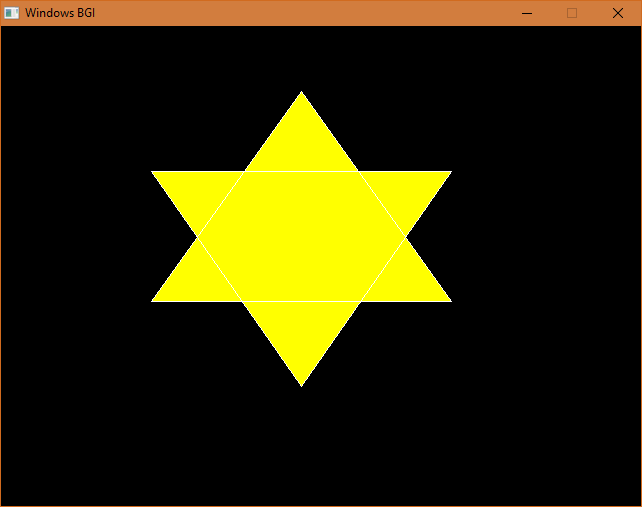  Program in C to draw a STAR 