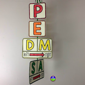 free PEMDAS mobile math word wall