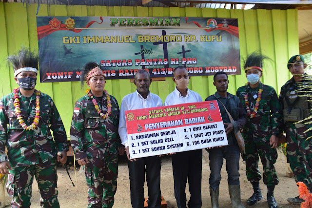 TNI Bangun Gereja di Kampung Kufu