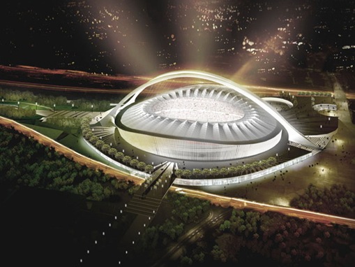 Stadiums for World Cup Soccer 2010 South Africa- Durban, Johannesburg, Bloemfontein, Nelspruit, Polokwane, Rustenburg, Pretoria, Cape Town 