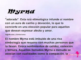 ▷ Significado del nombre Myrna