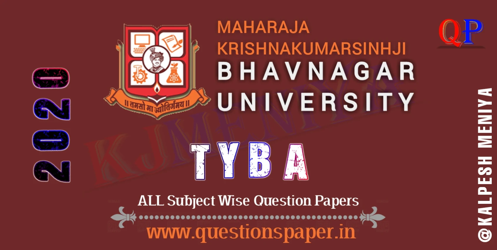 TYBA Bhavnagar University Question Papers 2020 – Maharaja Krishnakumarsinhji Bhavnagar University Previous Papers