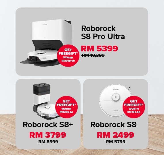 Roborock 5.5 Sale: Discounts up to 70% and Free Gift worth up to RM599.90 await you!