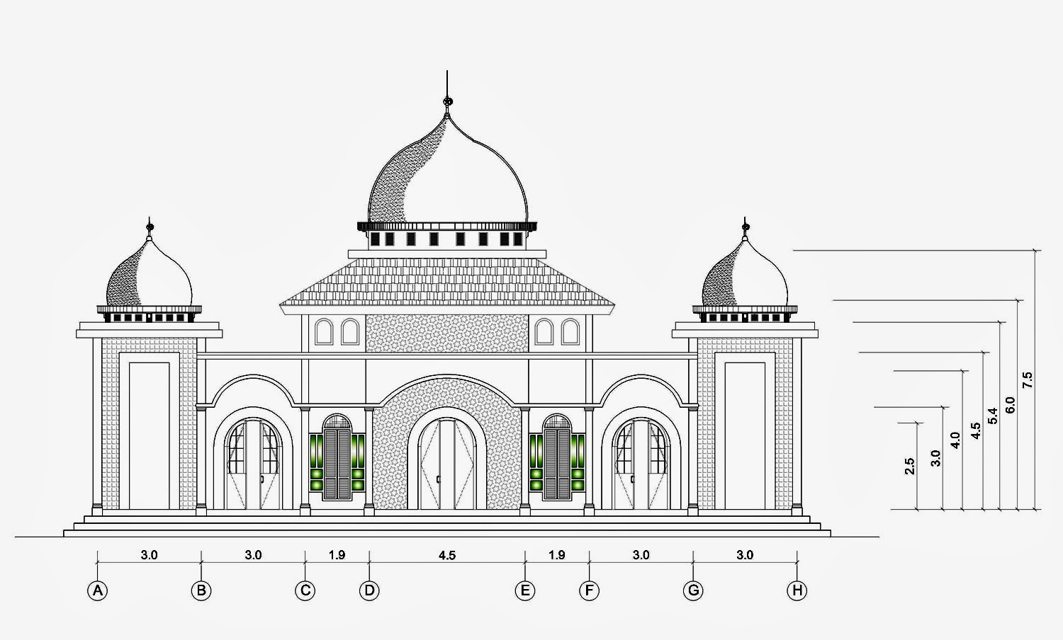 Galeri Sketsa  Gambar Mozaik Masjid  Terbaru TUTORIAL 