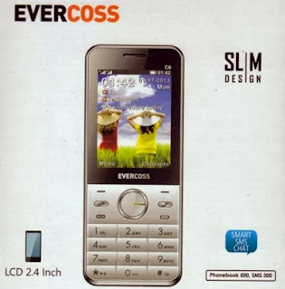 EverCoss C6, HP Dual SIM TV CandyBar Harga Murah