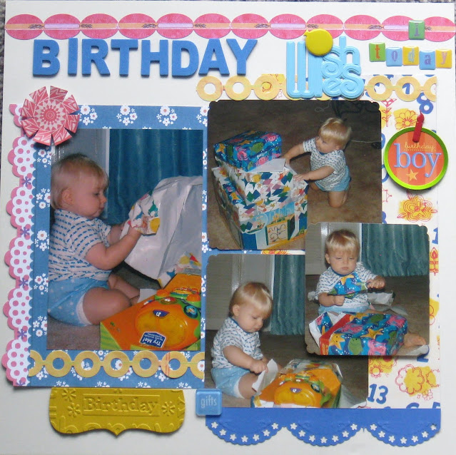 Scrapbooking Layout Idea for a First Birthday