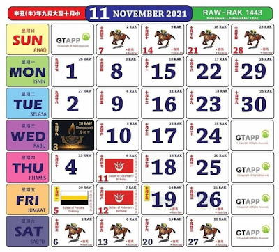 Kalendar Kuda Malaysia Tahun 2021 (Download)