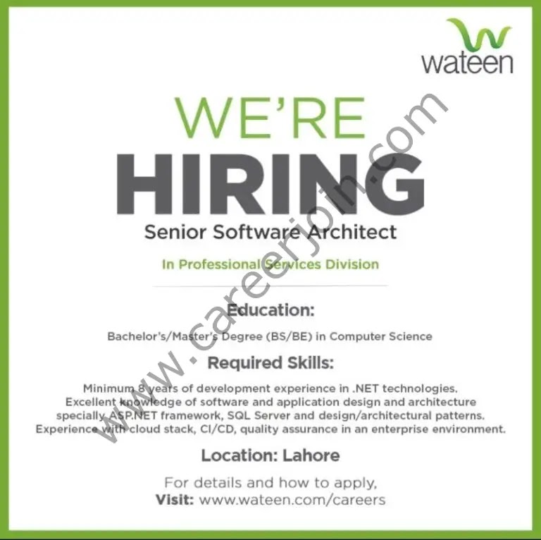 Jobs in Wateen Telecom Limited