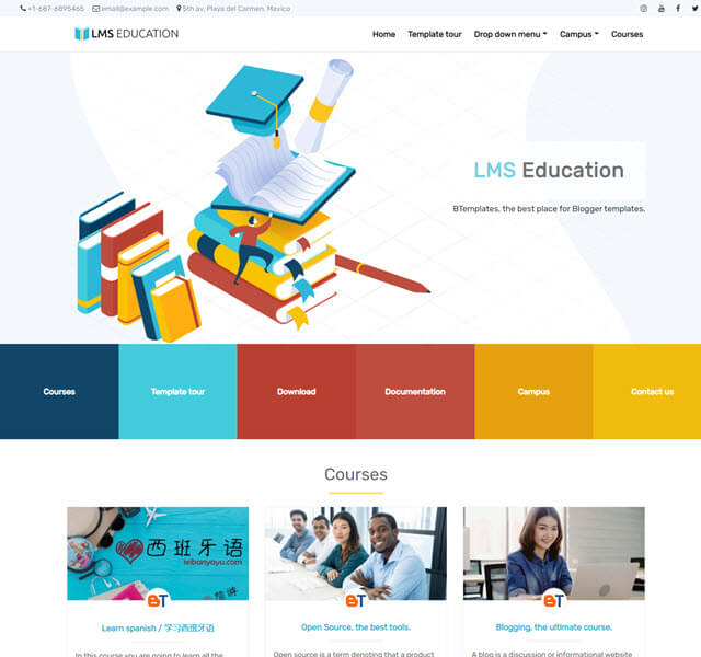 lmseducation a nice blogger template for free