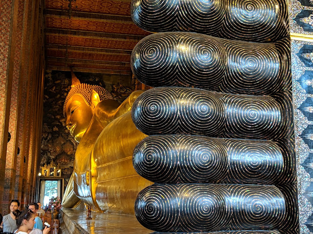 The reclining Buddha at Wat Pho in Bangkok, Thailand