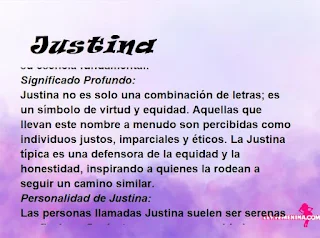 ▷ Significado del nombre Justina (✔)