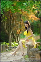 Hwang Mi Hee - Yellow Cocktail Dress