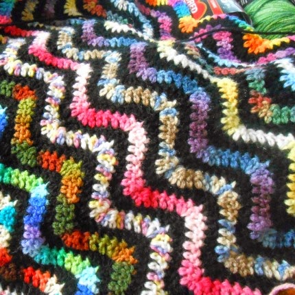 Variegated Variegated Crochet Ripple Afghan - Free Pattern