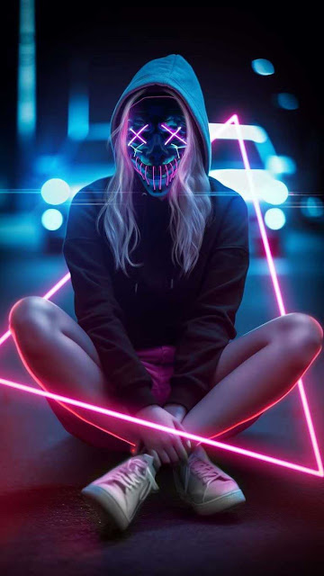 Neon Girl iPhone Wallpaper is a free high resolution image for Smartphone iPhone and mobile phone.